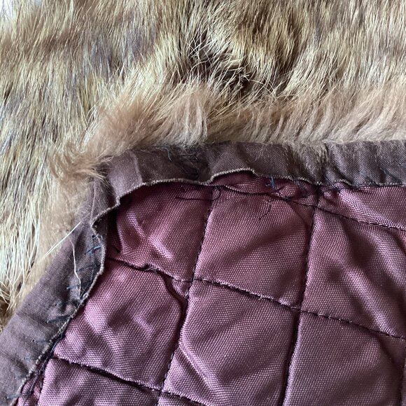 Vintage Ted Sisson Real Brown Fur Hat & Detachable Collar For A Coat - Picture 8 of 9